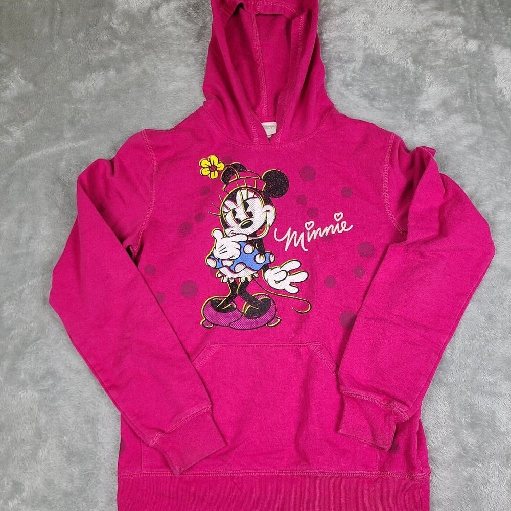 Vintage Minnie Mouse Hoodie‎ Sweatshirt Y2K Disney Store Women’s XS Red Vtg 2000
